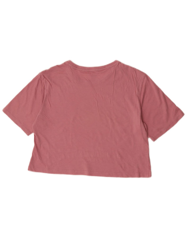 Puma Womens Crop Graphic T-Shirt Top UK 8 Small  Pink