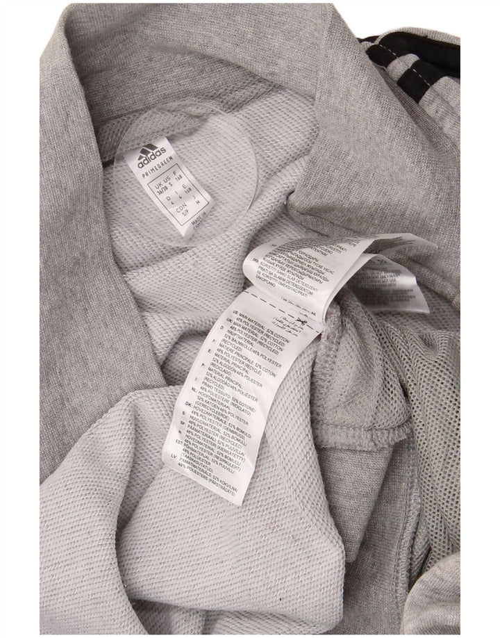 ADIDAS Mens Tracksuit Top Jacket UK 36/38 Small Grey Flecked Cotton