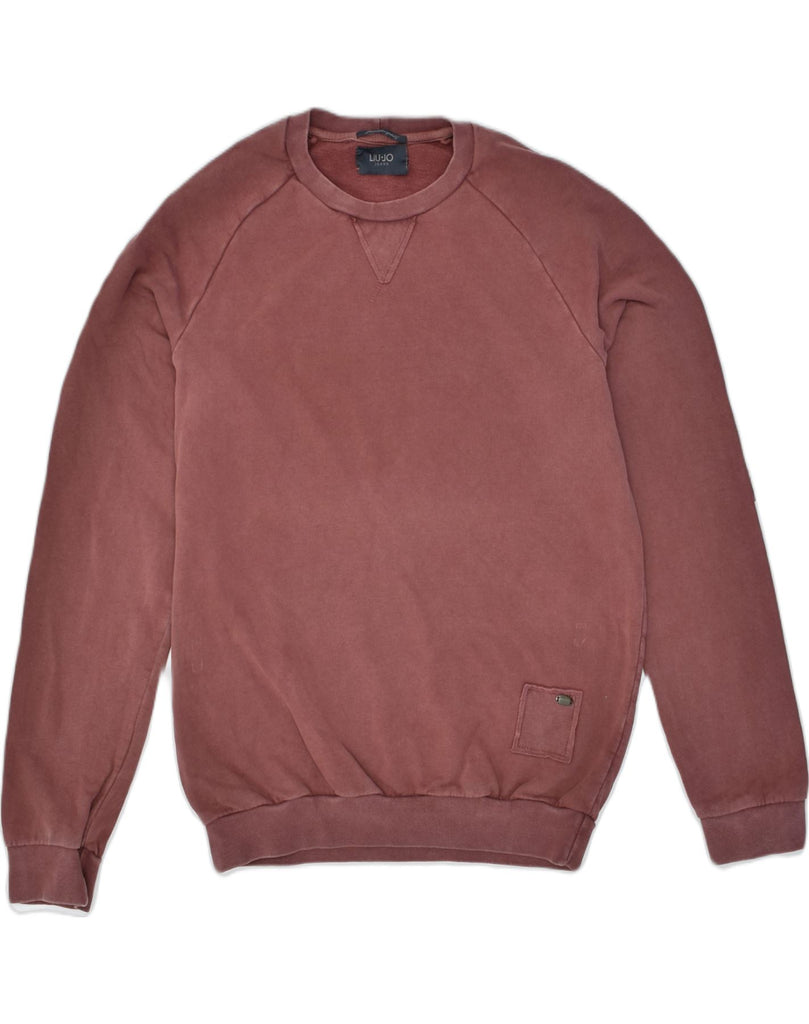 LIU JO Mens Sweatshirt Jumper Medium Brown Cotton | Vintage | Thrift | Second-Hand | Used Clothing | Messina Hembry 