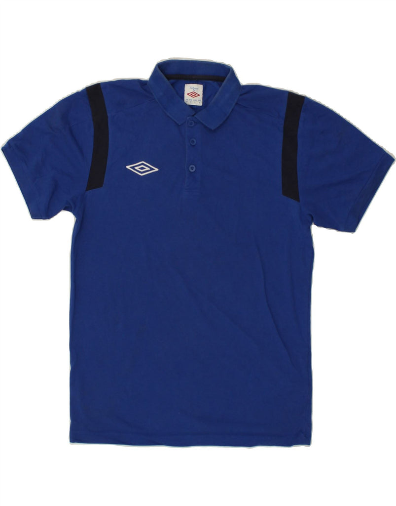 UMBRO Mens Polo Shirt Medium Navy Blue Cotton | Vintage Umbro | Thrift | Second-Hand Umbro | Used Clothing | Messina Hembry 