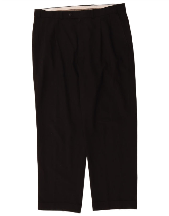 Marks & Spencer Mens St. Michael Straight Suit Trousers W36 L29 Black