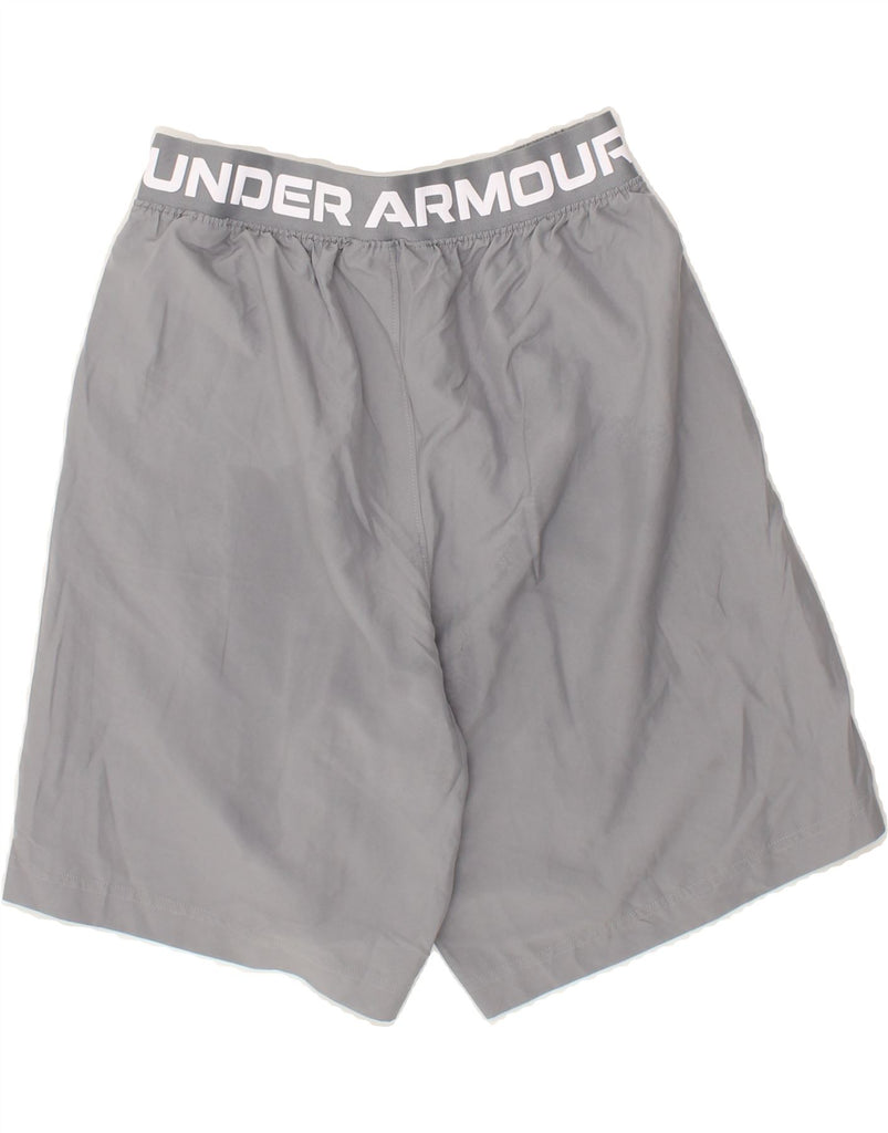 UNDER ARMOUR Mens Graphic Sport Shorts Small Grey Polyester | Vintage Under Armour | Thrift | Second-Hand Under Armour | Used Clothing | Messina Hembry 