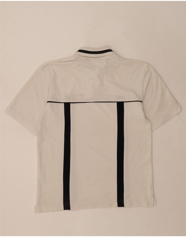 Sergio Tacchini Mens Polo Shirt Small White Colourblock Cotton