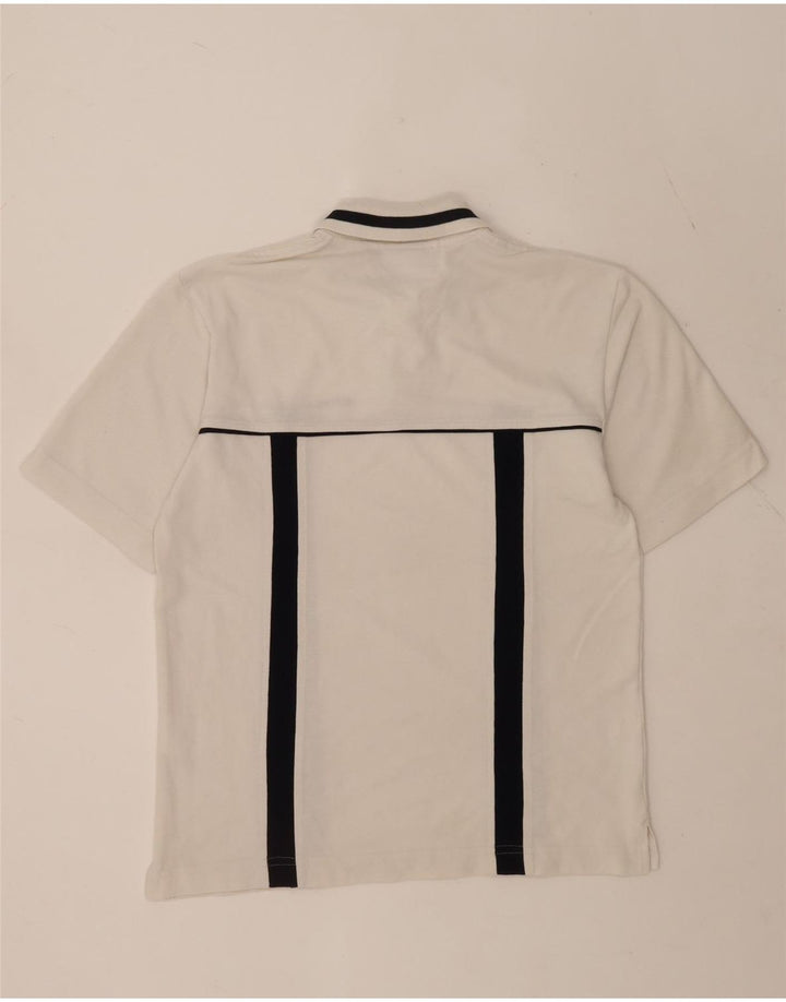 Sergio Tacchini Mens Polo Shirt Small White Colourblock Cotton