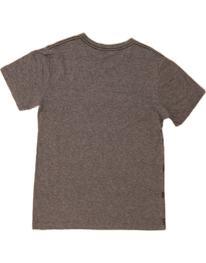 QUIKSILVER Mens T-Shirt Top Medium Grey Striped Polyester Vintage Quiksilver and Second-Hand Quiksilver from Messina Hembry 