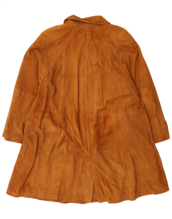 Vintage Womens Suede Jacket IT 42 Medium Brown Leather