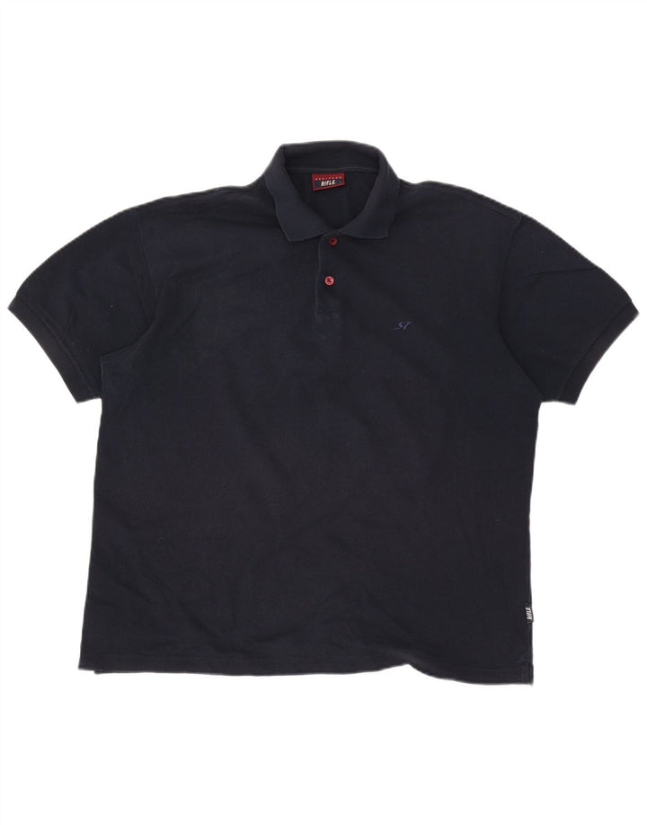 Rifle Mens Polo Shirt Large Navy Blue