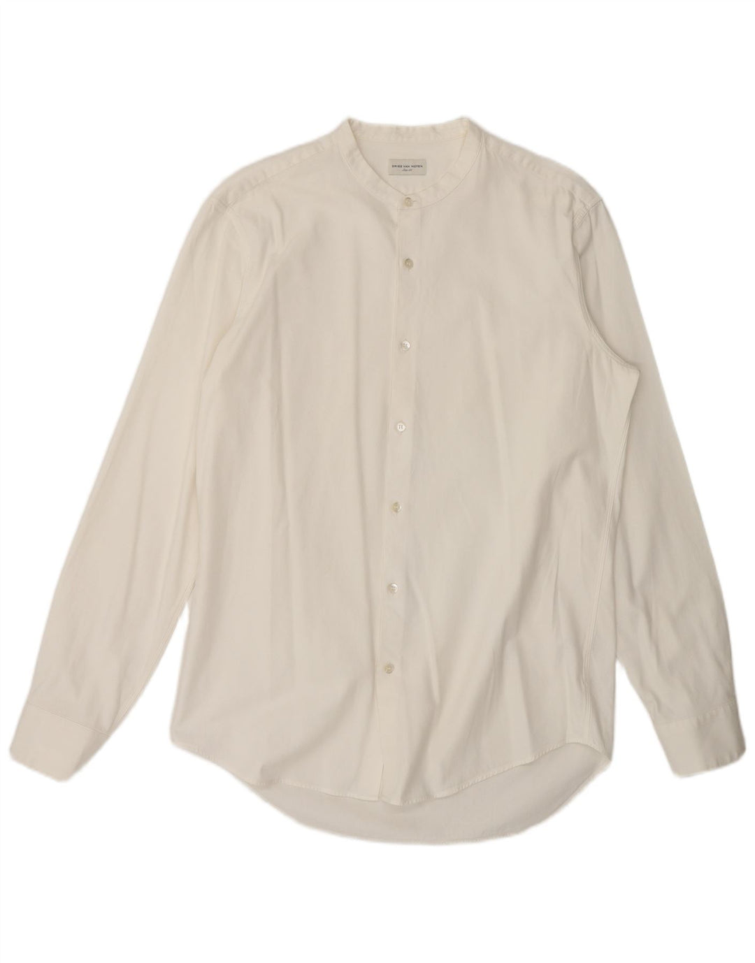Dries Van Noten Mens Shirt IT 52 Large White Cotton