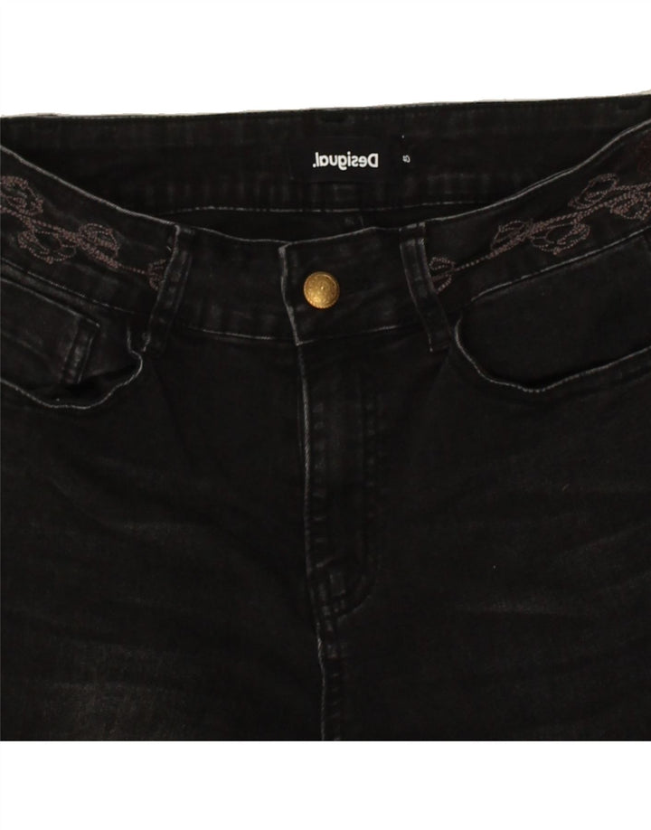 DESIGUAL Womens Joggers Slim Jeans IT 40 Small W28 L30 Black Cotton | Vintage Desigual | Thrift | Second-Hand Desigual | Used Clothing | Messina Hembry 