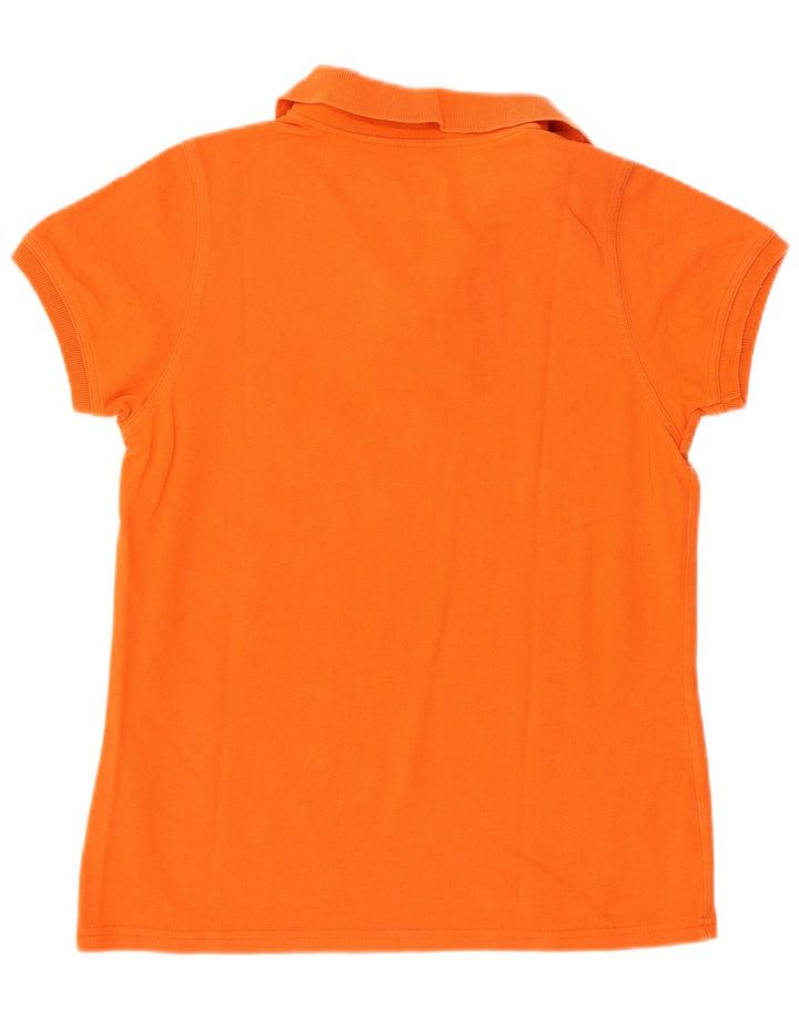 Reebok Womens Polo Shirt UK 12 Medium Orange Cotton