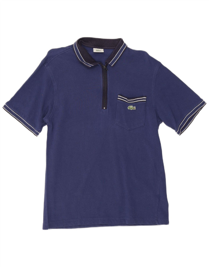Lacoste Mens Polo Shirt Size 3 Small Blue Colourblock Cotton