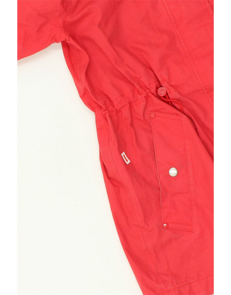 JOULES Womens Hooded Raincoat UK 8 Small Red Cotton | Vintage Joules | Thrift | Second-Hand Joules | Used Clothing | Messina Hembry 