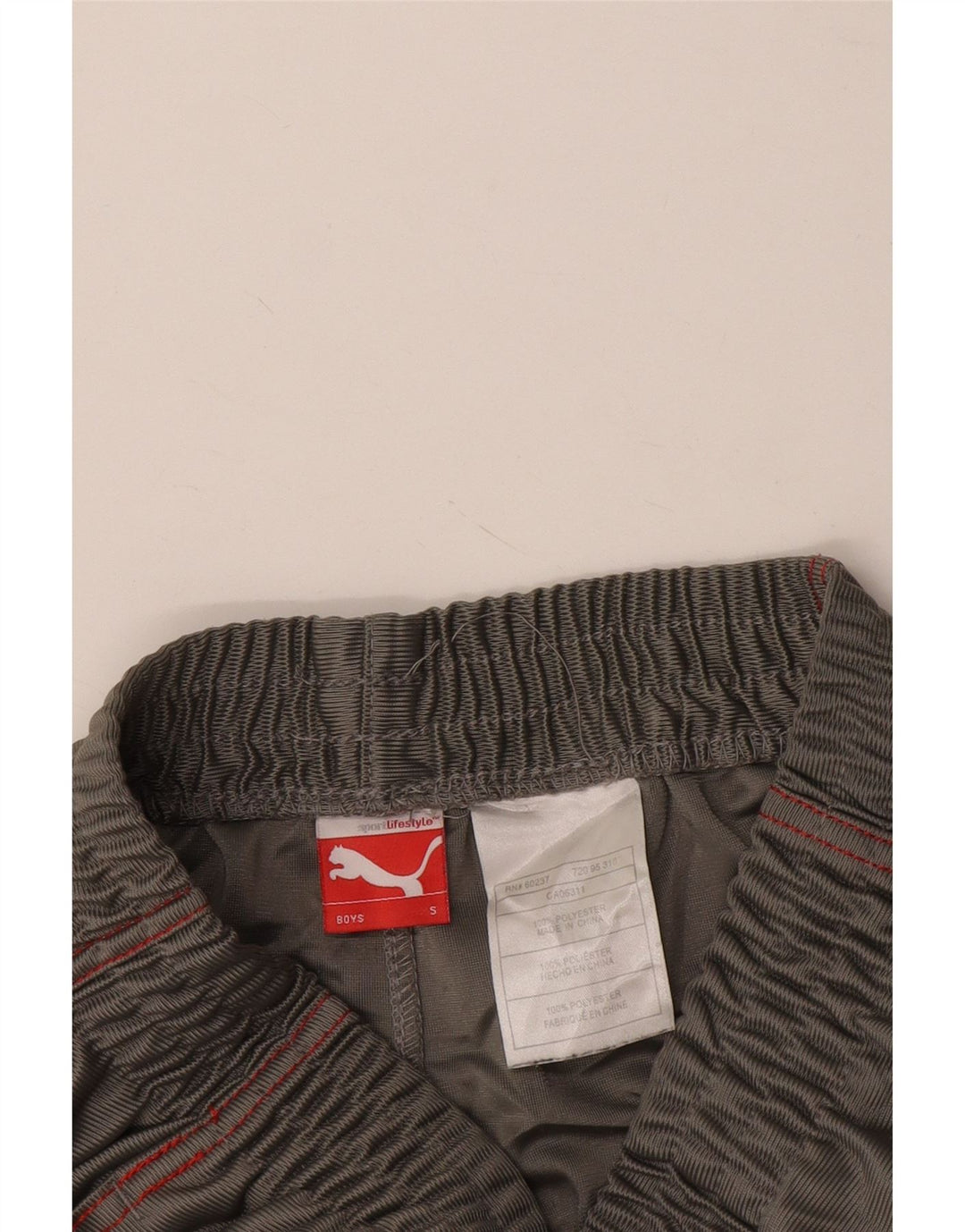 PUMA Boys Sport Shorts 7-8 Years Small Grey Colourblock Polyester