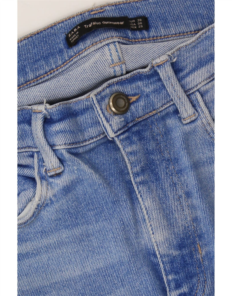ZARA Womens Distressed Cropped Jeans EU 38 Medium W28 L25 Blue Vintage Zara and Second-Hand Zara from Messina Hembry 