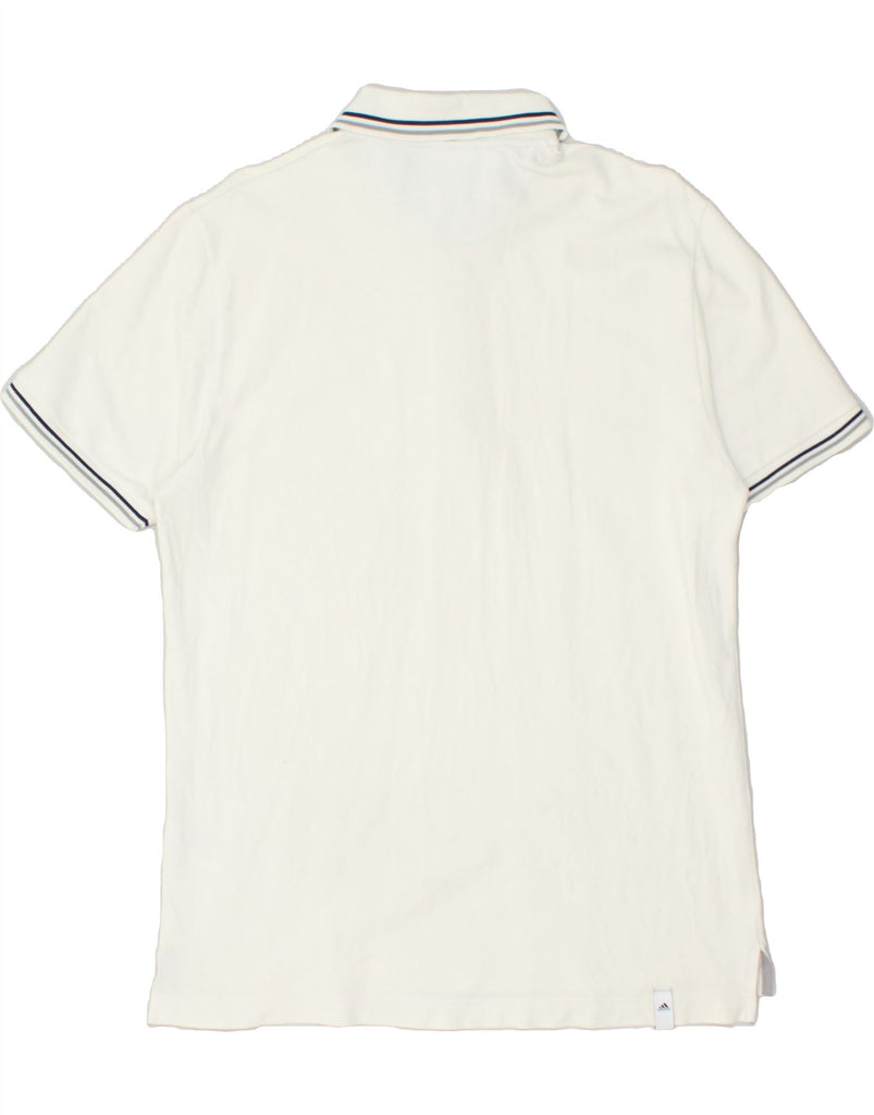 ADIDAS Mens Polo Shirt UK 42/44 Large White Cotton | Vintage Adidas | Thrift | Second-Hand Adidas | Used Clothing | Messina Hembry 