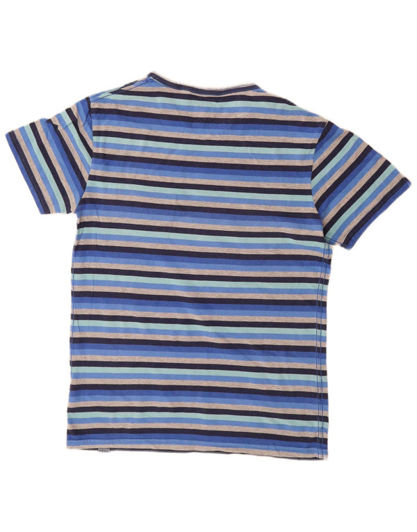 Joules Mens T-Shirt Top Small Blue Striped Cotton