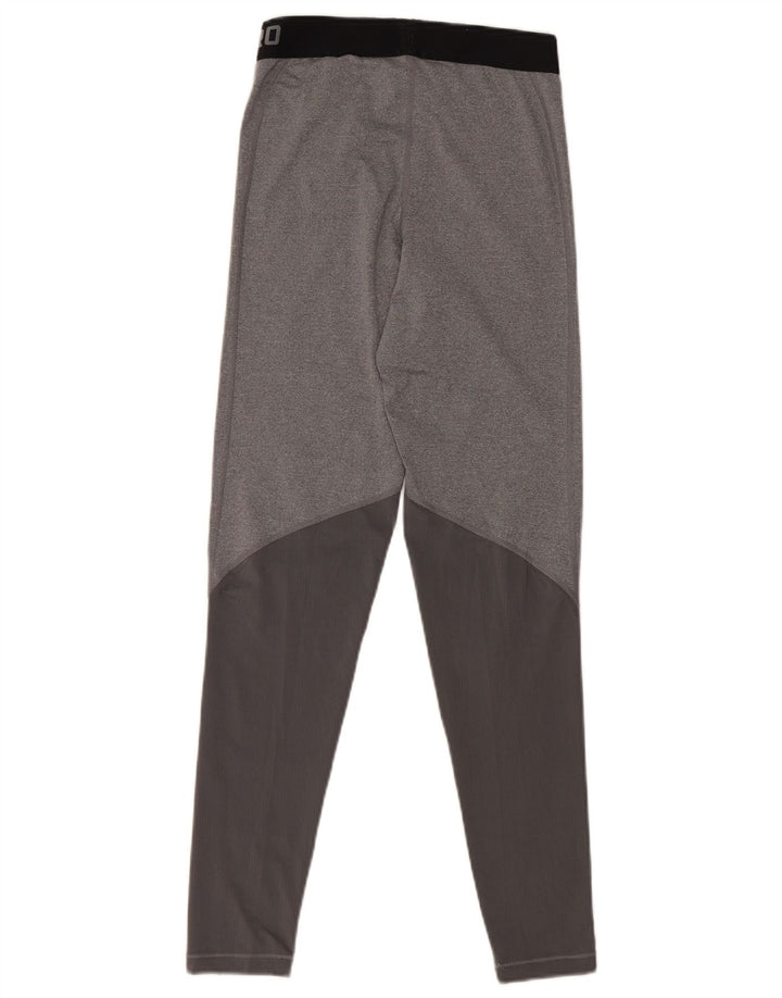 NIKE Womens Dri Fit Graphic Leggings UK 8 Small  Grey Colourblock