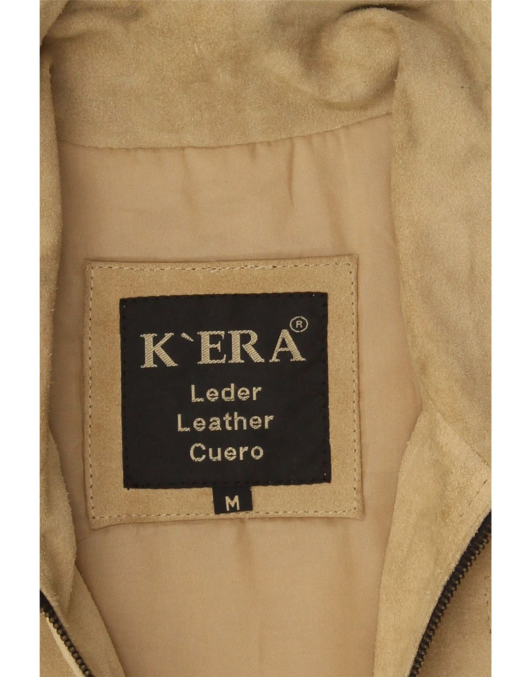 Vintage Mens Suede Gilet UK 38 Medium Beige Leather