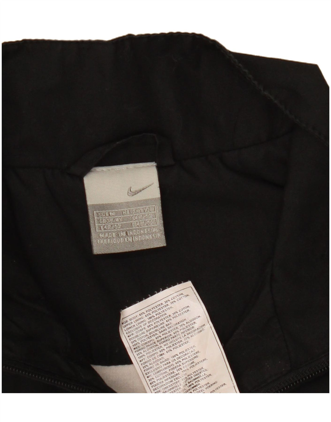 Nike Mens Tracksuit Top Jacket UK 39/41 Medium Black Colourblock Polyester