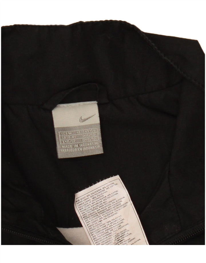Nike Mens Tracksuit Top Jacket UK 39/41 Medium Black Colourblock Polyester
