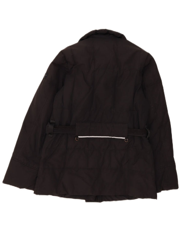 PEUTEREY Womens Padded Jacket IT 40 Small Navy Blue Cotton