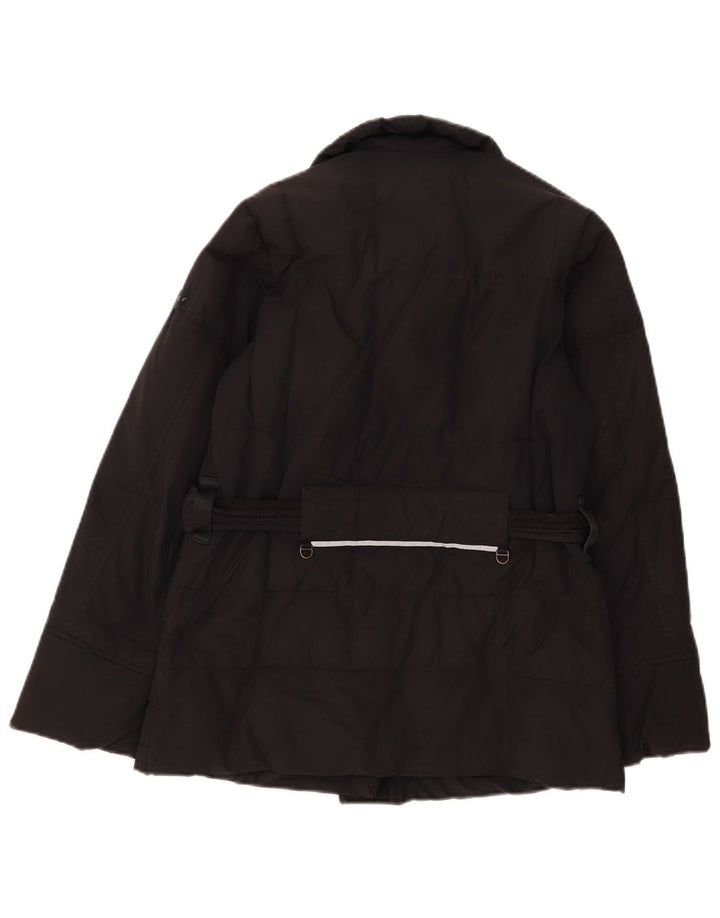 PEUTEREY Womens Padded Jacket IT 40 Small Navy Blue Cotton