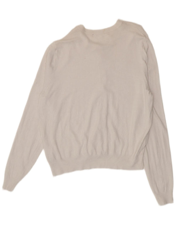 Marks & Spencer Womens Cardigan Sweater UK 18 XL White Viscose