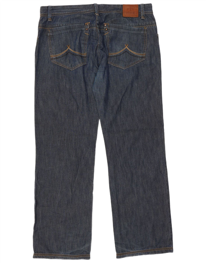 Datch Mens Straight Jeans W38 L33 Blue Cotton