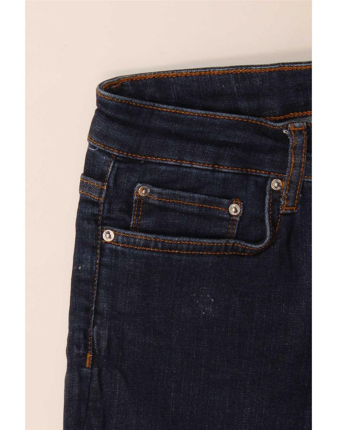 Zara Womens Flared Jeans EU 38 Small W28 L34 Navy Blue