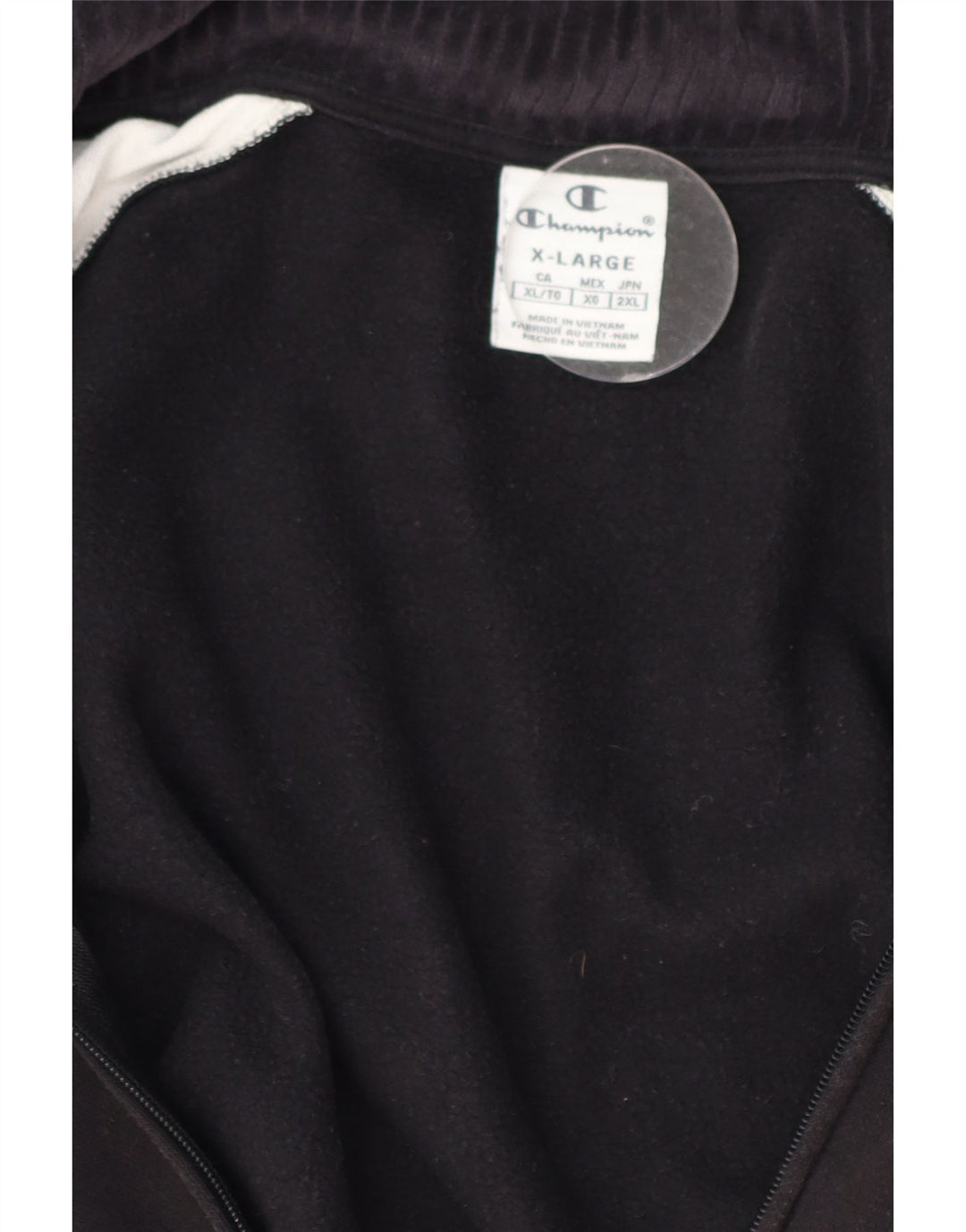 CHAMPION Womens Tracksuit Top Jacket UK 18 XL Black Colourblock Vintage Champion and Second-Hand Champion from Messina Hembry 