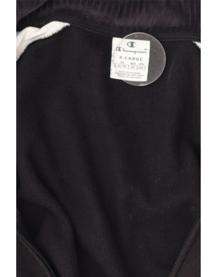 CHAMPION Womens Tracksuit Top Jacket UK 18 XL Black Colourblock Vintage Champion and Second-Hand Champion from Messina Hembry 
