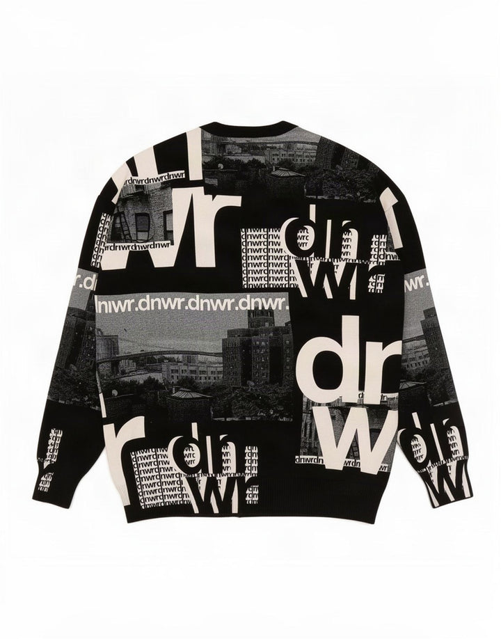 Zara Mens Graphic Sweatshirt Jumper Large Black Cotton