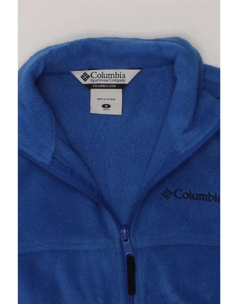 COLUMBIA Boys Fleece Jacket 7-8 Years Blue Polyester | Vintage Columbia | Thrift | Second-Hand Columbia | Used Clothing | Messina Hembry 