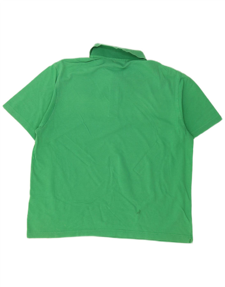 LACOSTE Mens Polo Shirt Size 7 2XL Green Cotton