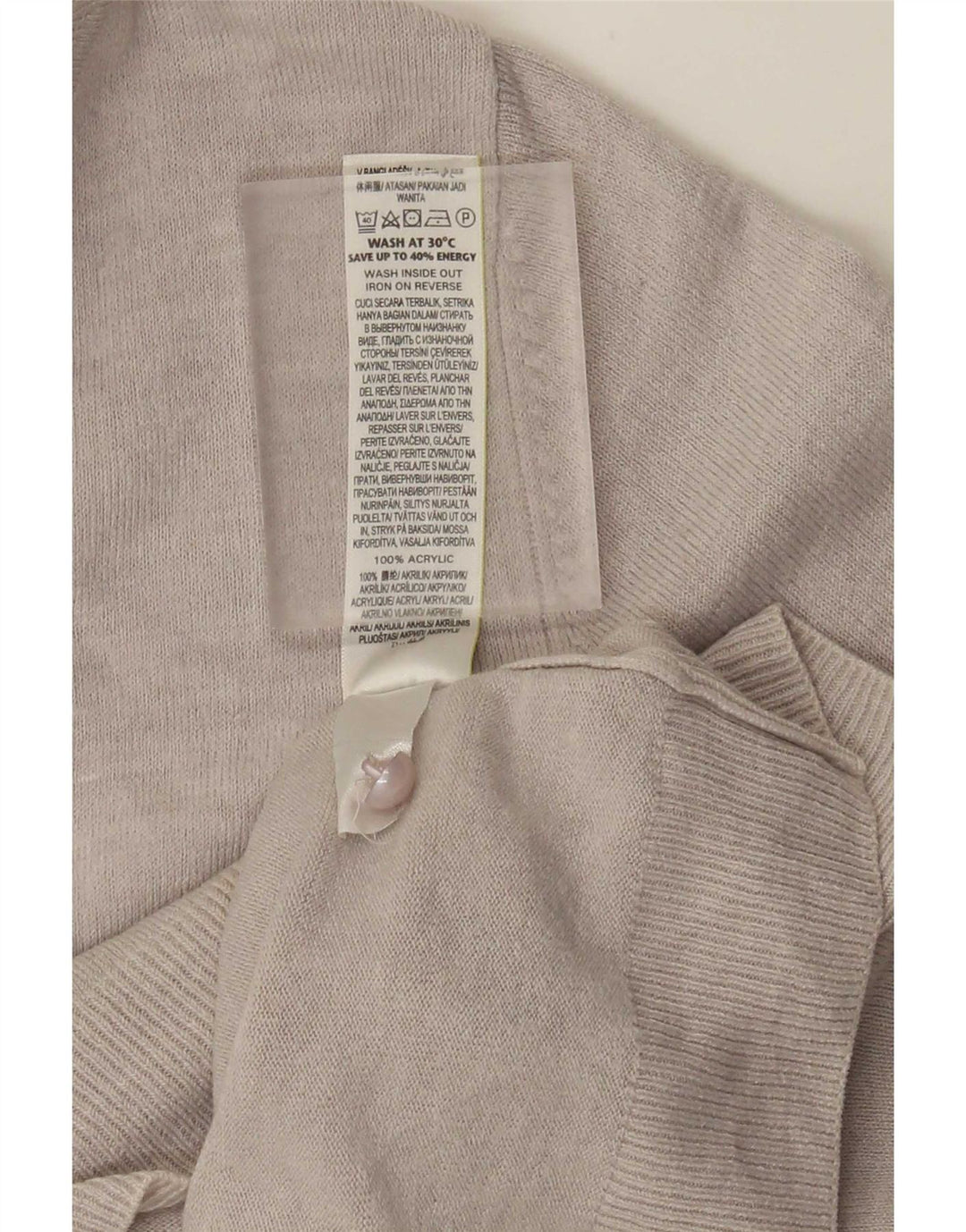 Marks & Spencer Womens Cardigan Sweater UK 14 Large  Grey Acrylic
