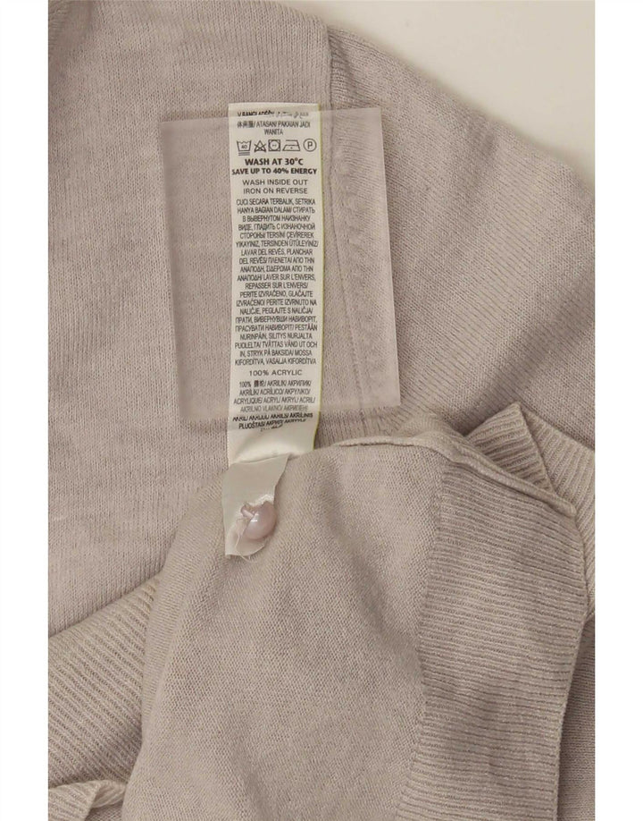 Marks & Spencer Womens Cardigan Sweater UK 14 Large  Grey Acrylic