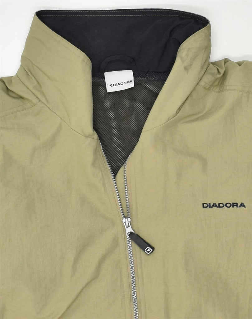 DIADORA Mens Rain Jacket XL Beige | Vintage Diadora | Thrift | Second-Hand Diadora | Used Clothing | Messina Hembry 