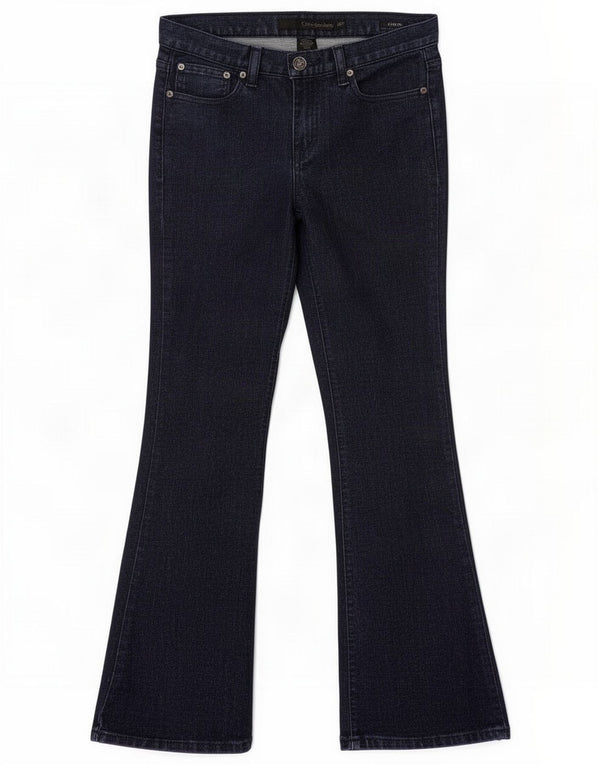 Calvin Klein Womens Flared Jeans US 6 Medium W28 L32 Navy Blue Cotton