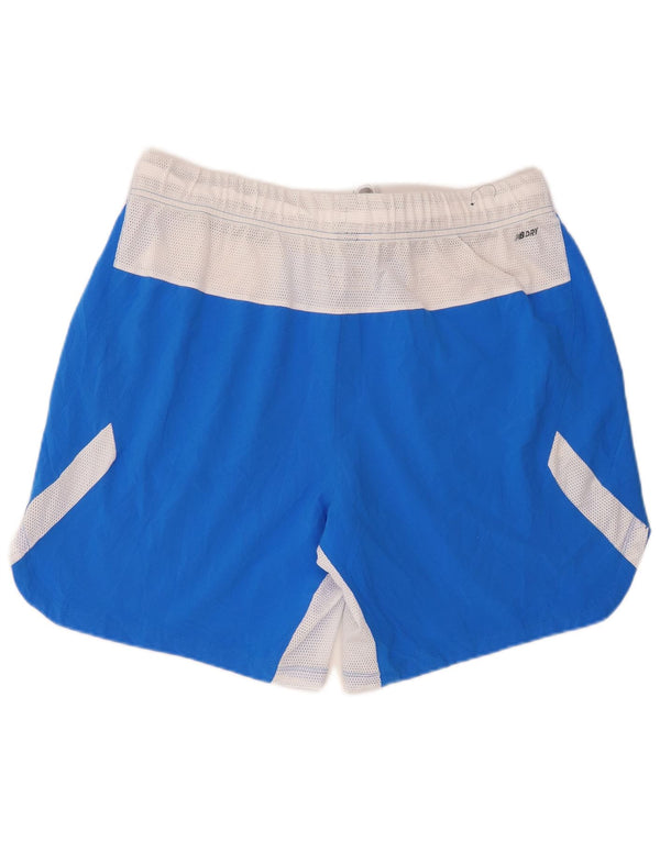 New Balance Mens Sport Shorts XL Blue Colourblock Polyester