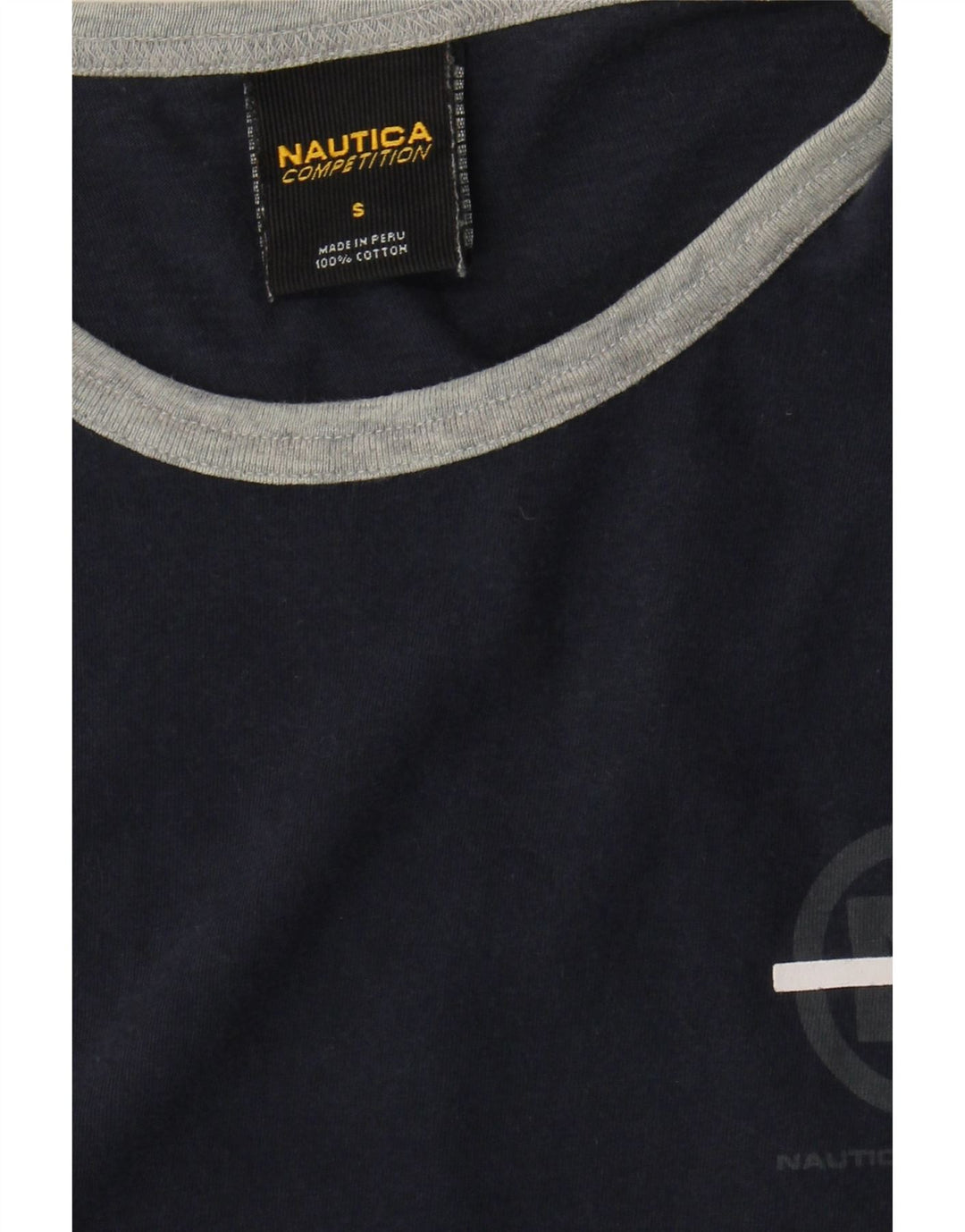 Nautica Mens Graphic Vest Top Small Navy Blue Cotton