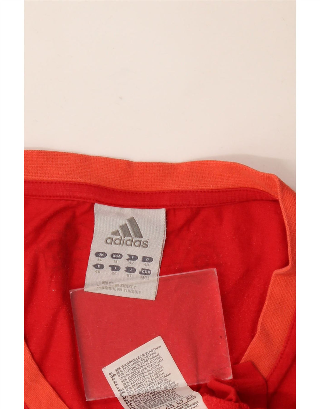 Adidas Womens Graphic Vest Top UK 14 Medium  Red Cotton