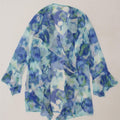 BERKERTEX  Womens See Through Shirt Dress UK 12 Medium Blue Tie Dye Vintage Berkertex and Second-Hand Berkertex from Messina Hembry 