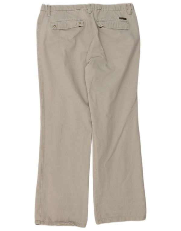 Calvin Klein Mens Bootcut Chino Trousers W34 L32 Beige