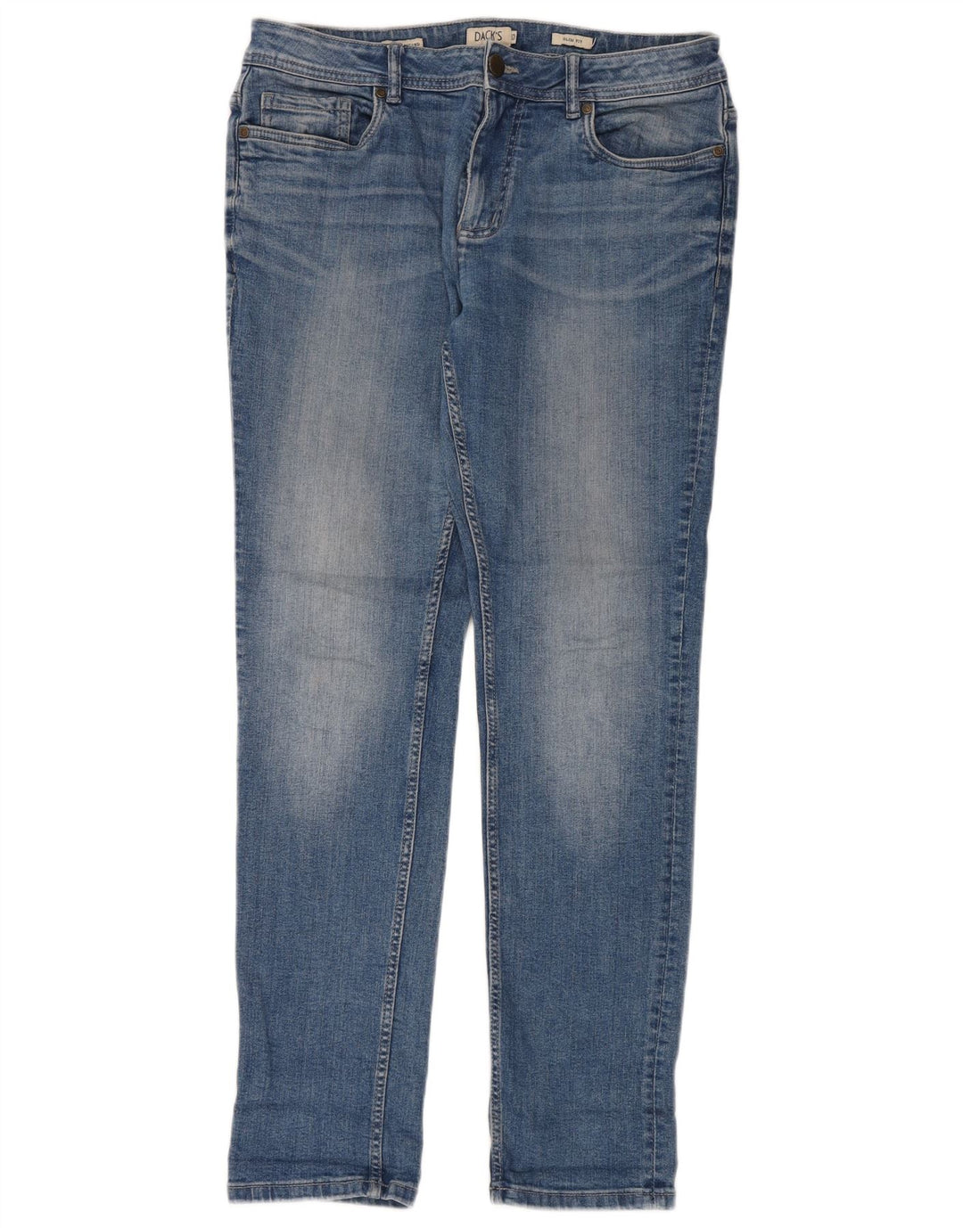 Dack's Mens Slim Jeans IT 50 Large W34 L32 Blue Cotton
