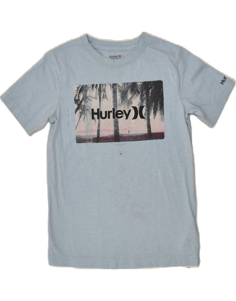 HURLEY Boys Graphic T-Shirt Top 10-11 Years Medium Blue Cotton | Vintage Hurley | Thrift | Second-Hand Hurley | Used Clothing | Messina Hembry 