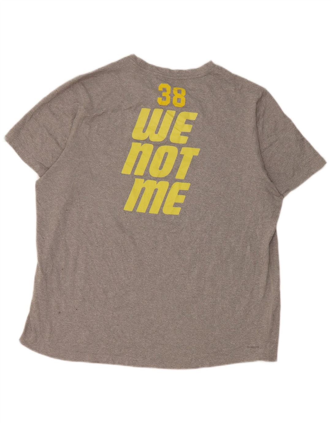 Adidas Mens Limestone Saints Graphic T-Shirt Top Large Grey Polyester