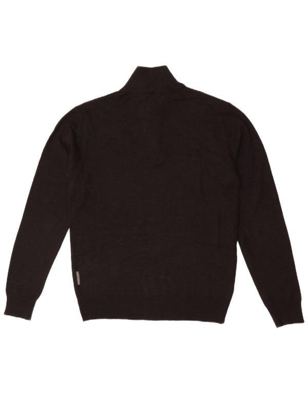 French Connection Mens Regular Fit Zip Neck Jumper Sweater Medium Black
