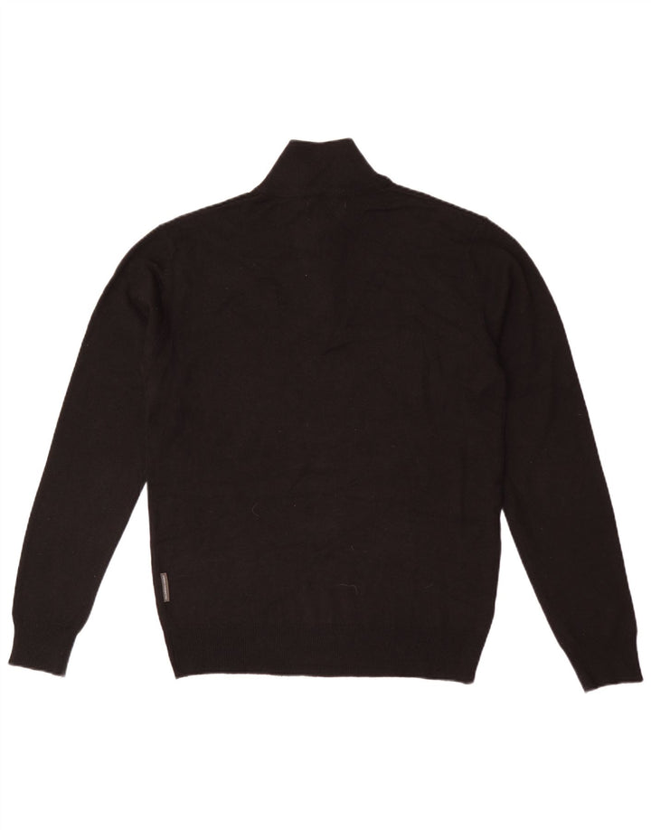 French Connection Mens Regular Fit Zip Neck Jumper Sweater Medium Black