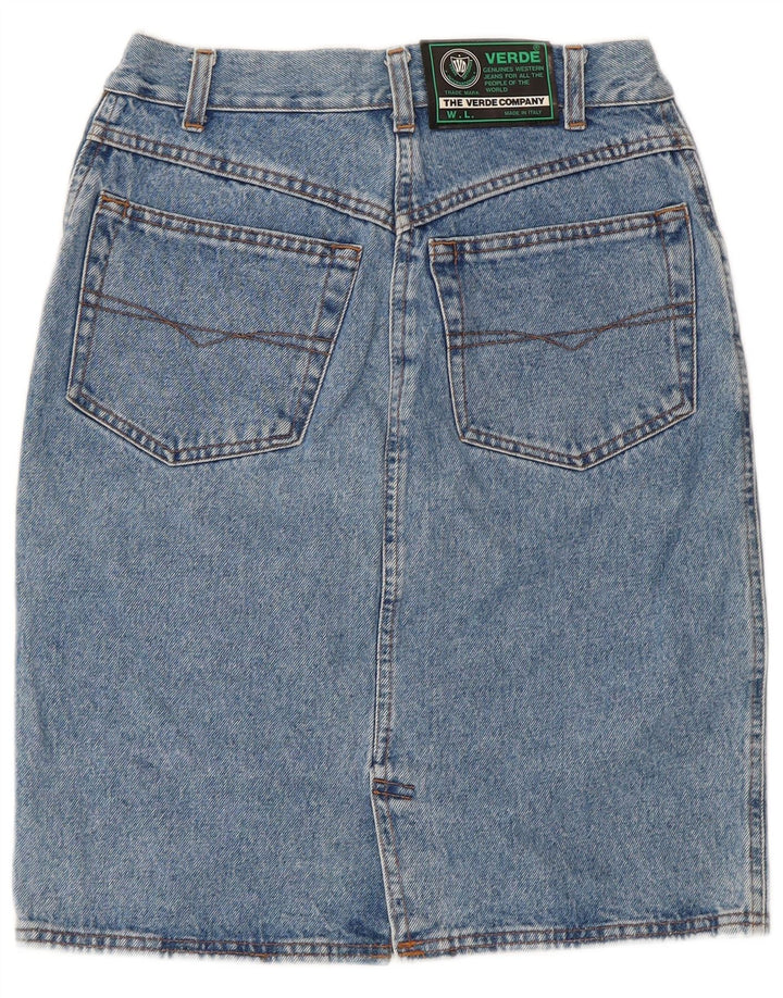 Verde Womens Denim Skirt W27 Small Blue