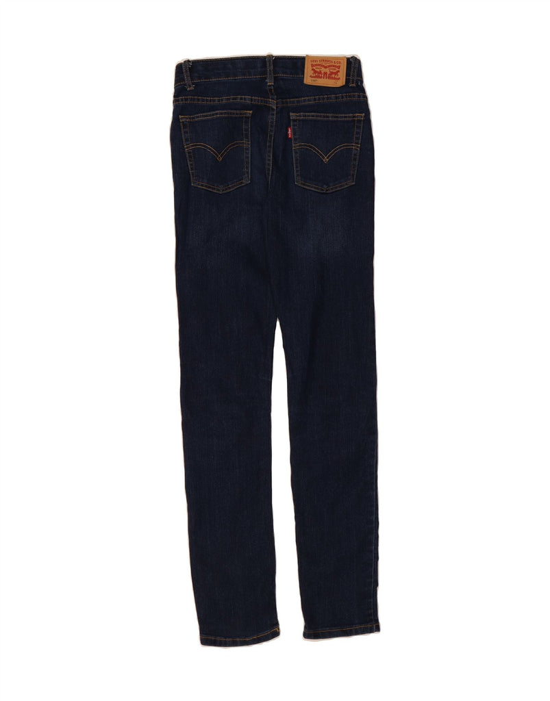 LEVI'S Girls 510 Skinny Jeans 13-14 Years W26 L30 Navy Blue Cotton Vintage Levi's and Second-Hand Levi's from Messina Hembry 